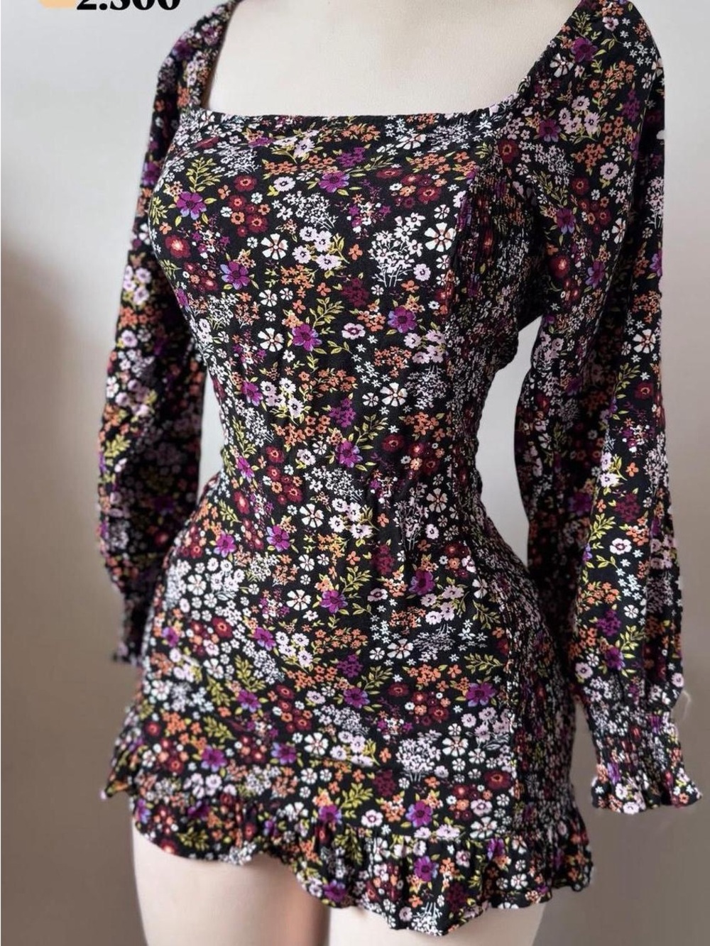 Forever 21 black floral dress